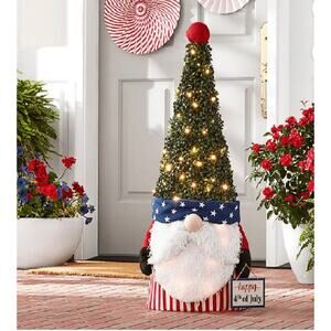 Member's Mark 40" Pre-Lit 4th of July USA / Holiday  Gnome Topiary